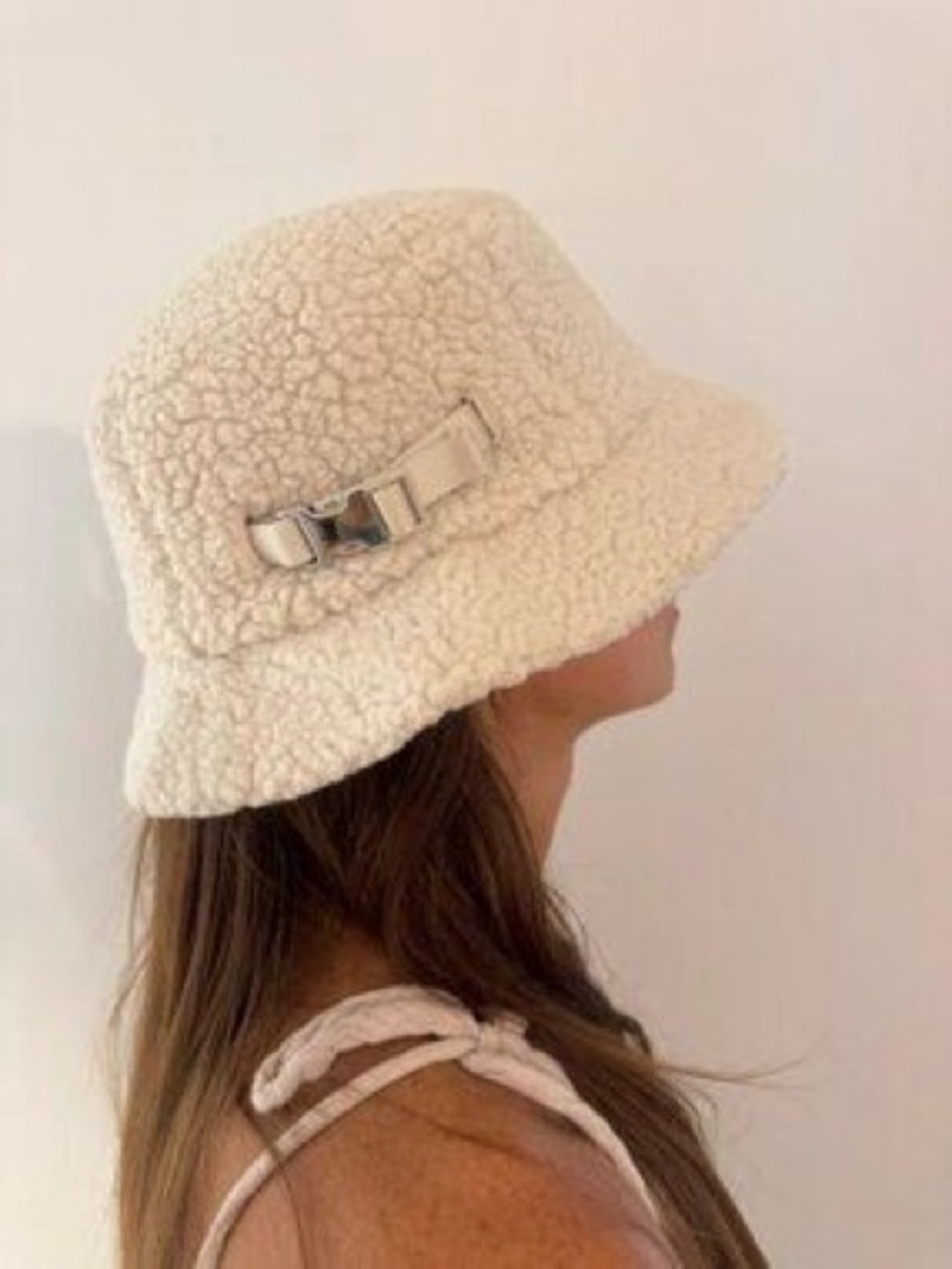 Lululemon Textured Fleece Bucket Hat Cream L/XL NWT